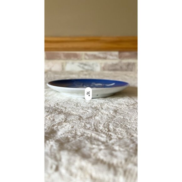 Bing & Grøndahl 1985 "The Magical Tea Party" Porcelain Denmark Blue & White Plat - Picture 8 of 12